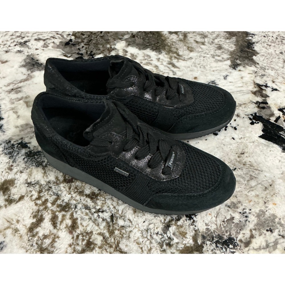 Ara Fusion‎ 4 Gore-Tex Black Suede Knit Sneakers Dynergy Sole Womens Shoes